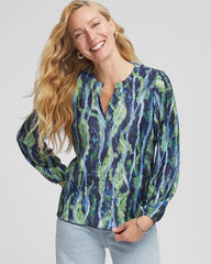 Chico's For Sale - Ocean Plume Crinkle Top