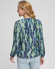 Chico's For Sale - Ocean Plume Crinkle Top