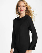 Chico's US - Textured Long Sleeve Cowlneck Tee