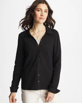 Chico's For Sale - Collared Rib Mix Henley