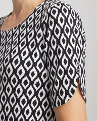 Chico's Sale - Printed Pima Elbow Sleeve Tee