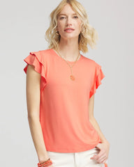 Chico's Sale - Touch of Cool™ Flutter Sleeve Tee