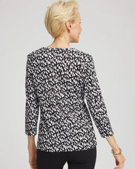 Chico's Outlet - Pima Crewneck Button Tee