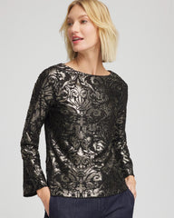 Chico's Online - Art Deco Burnout Jacquard Top