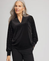 Chico's US - Art Deco Velvet Burnout Top