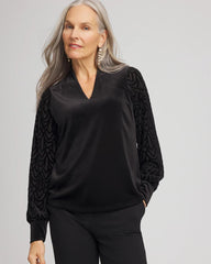 Chico's US - Art Deco Velvet Burnout Top