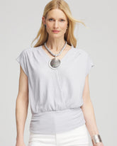 Chico's Discount - Foiled Knit Banded Bottom Top