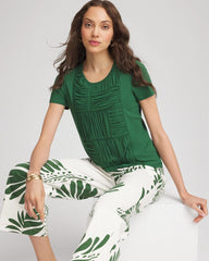 Chico's Outlet - Jersey Knit Ruched Front Tee