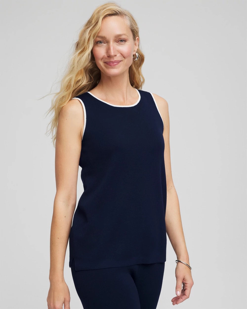 Chico's US - Travelers™ Tipped Sweater Shell Tank