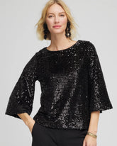 Chico's / Sparkling Sequin Party Tee