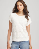 Chico's Discount - Crocheted Cotton-Blend Shirt