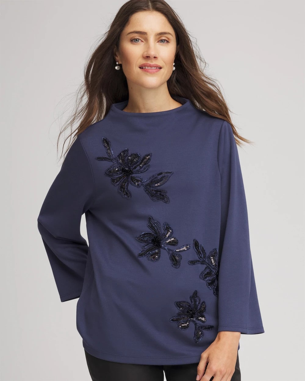 Chico's Outlet - Embellished Structured Top