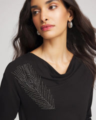 Chico's Sale - Embellished Cowlneck Dolman Tee