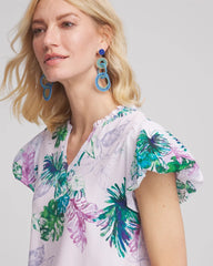 Chico's Outlet - Notch Neck Cap Sleeve Tee