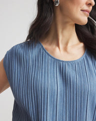 Chico's On Sale - Melange Pleated Bubble-Hem Top