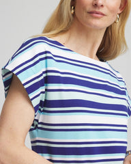 Chico's Online - Stripe Modern Cap Sleeve Tee
