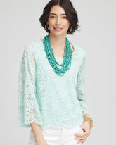 Chico's Discount - Scalloped Hem Lace Top