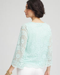 Chico's Discount - Scalloped Hem Lace Top