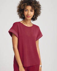 Chico's On Sale - Zenergy® Embellished Short-Sleeve Top