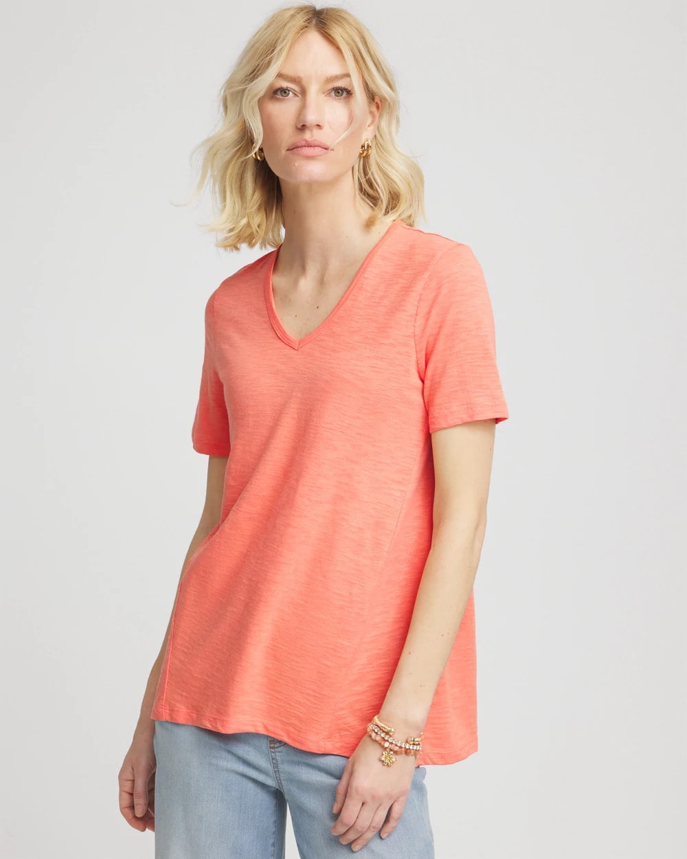 Chico's US - Slub V-Neck Tee