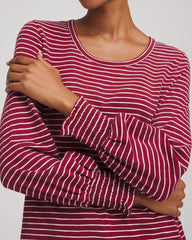Chico's Outlet - Smocked-Sleeve Cotton-Slub Tee