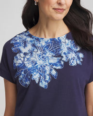 Chico's / Zenergy® UPF Knit Applique Dolman Top