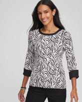 Chico's Discount - Pima Jewel Neck Contrast Tee
