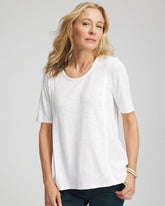 Chico's For Sale - Slub Paneled Elbow Tee
