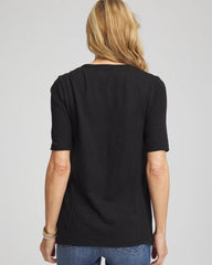 Chico's Outlet - Slub Paneled Elbow Tee