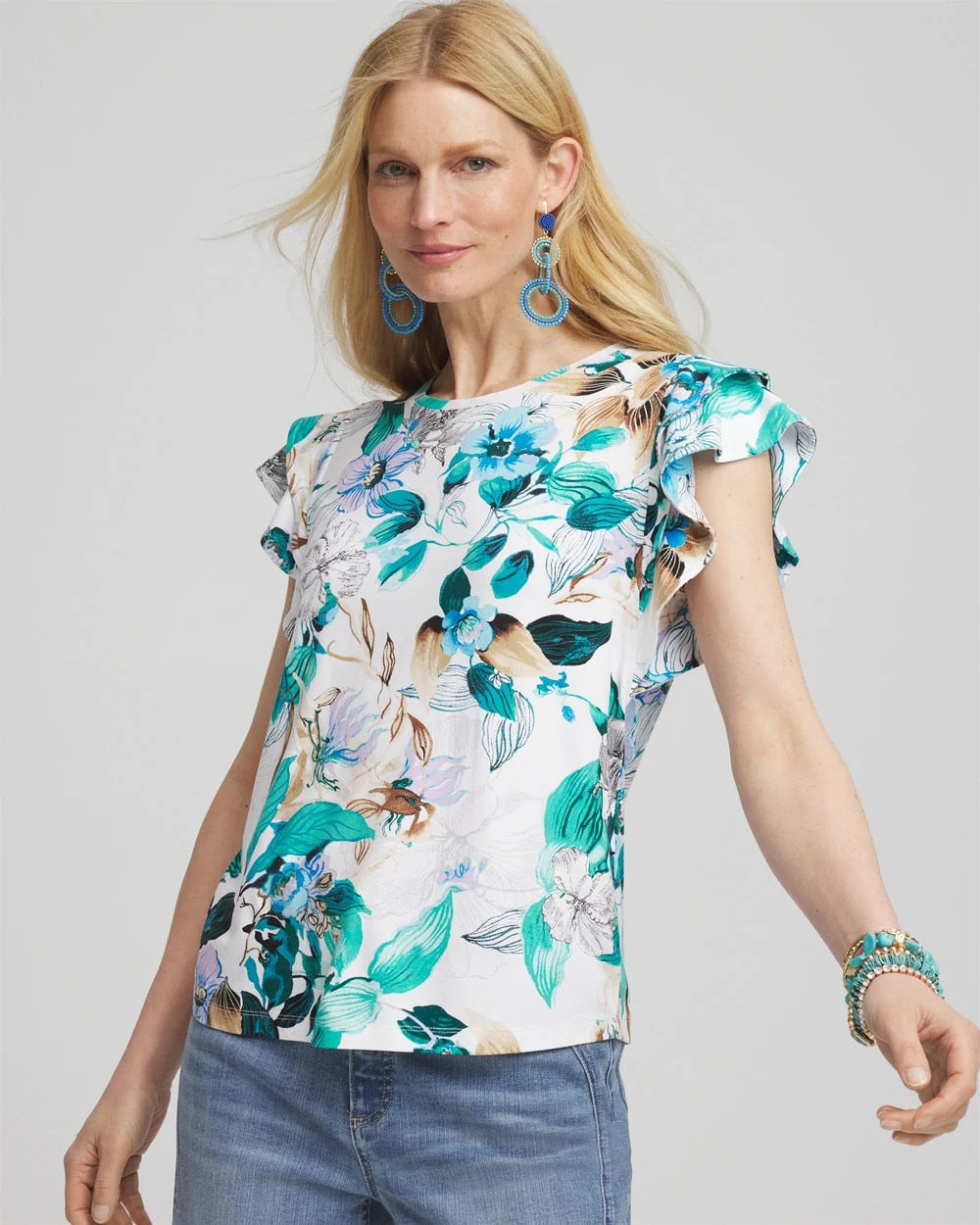 Chico's Discount - Touch of Cool™ Flutter Sleeve Tee