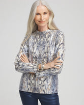 Chico's Online - Sequin Reptile Funnel Neck tee