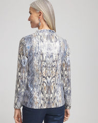 Chico's Online - Sequin Reptile Funnel Neck tee