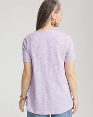 Chico's Sale - Polka-Dot Short Sleeve Forward Seam Tee