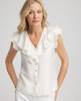 Chico's Online - Crepe Ruffle-Trim Blouse