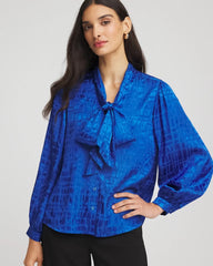 Chico's US - Jacquard Tie-Front Blouse