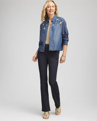 Chico's Embellished Tencel Collar Shirt