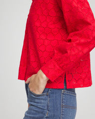 Chico's Discount - Heart Eyelet Button Down Shirt