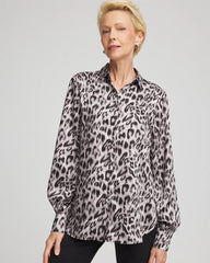 Chico's For Sale - Faux Silk Snowy Animal Shirt