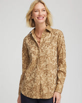Chico's US - No Iron™ Jacquard Scrolls Shirt