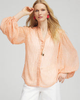 Chico's On Sale - Metallic Jacquard Blouse