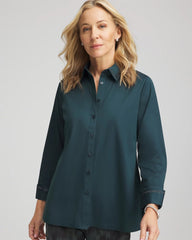 Chico's US - Rhinestone Embellished Poplin Tunic