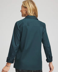 Chico's US - Rhinestone Embellished Poplin Tunic