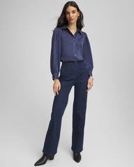 Chico's For Sale - Puff Sleeve Satin Blouse