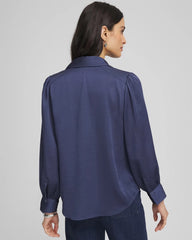 Chico's For Sale - Puff Sleeve Satin Blouse