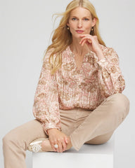 Chico's Discount - Revival Bloom Chiffon Blouse