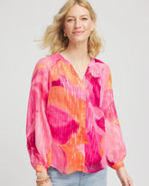 Chico's / Watercolor Classic Fit Chiffon Blouse