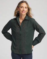 Chico's For Sale - Lace Cotton Voile Shirt