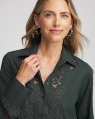 Chico's For Sale - Lace Cotton Voile Shirt