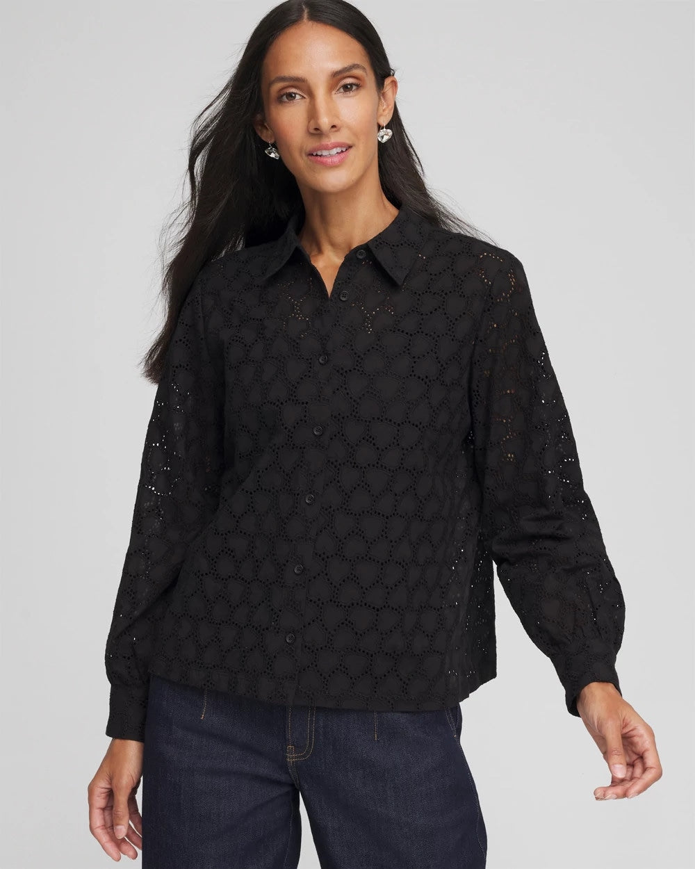 Chico's Outlet - Heart Eyelet Shirt