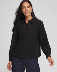 Chico's Outlet - Heart Eyelet Shirt